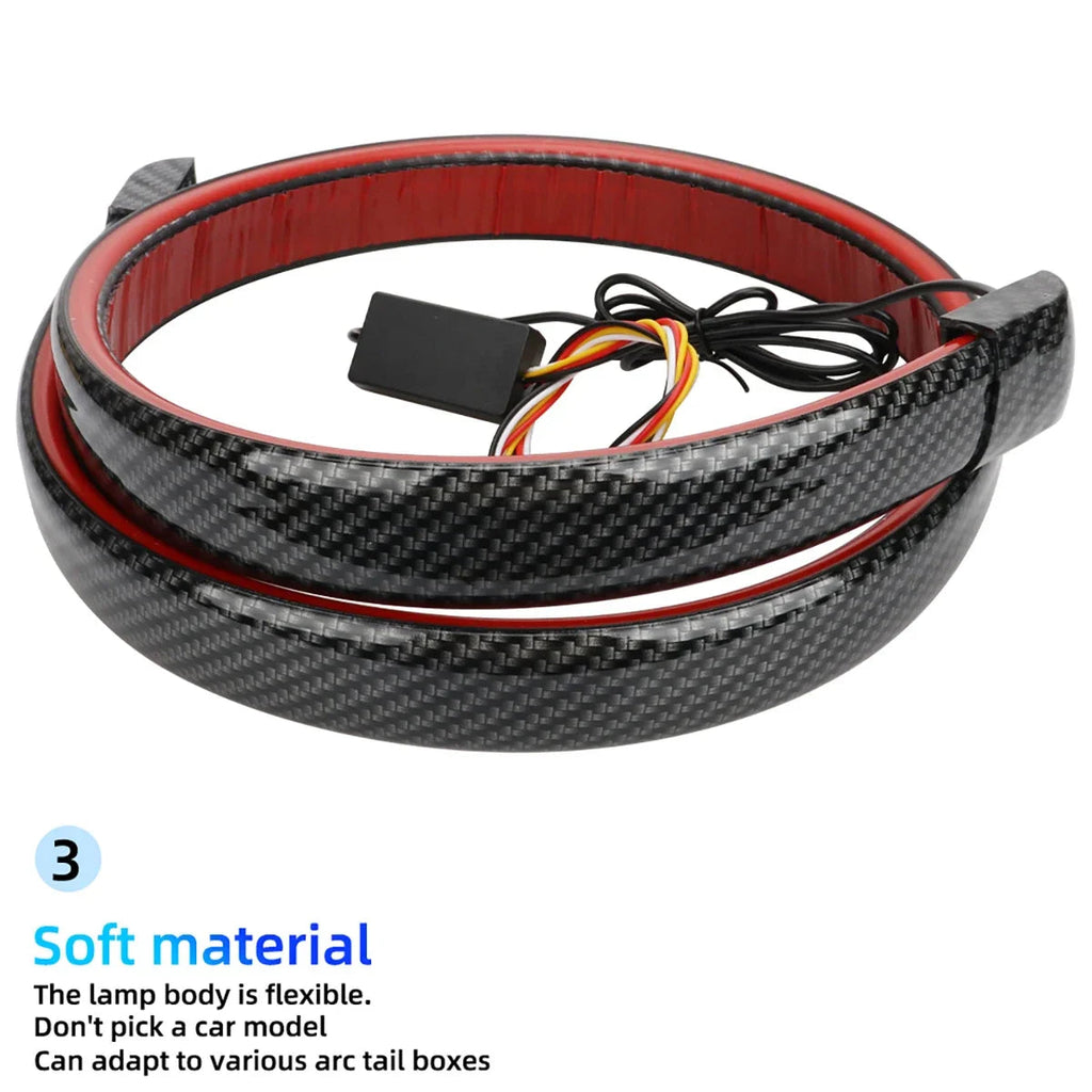 Carbon Fiber Car LED Spoiler Light Strip
