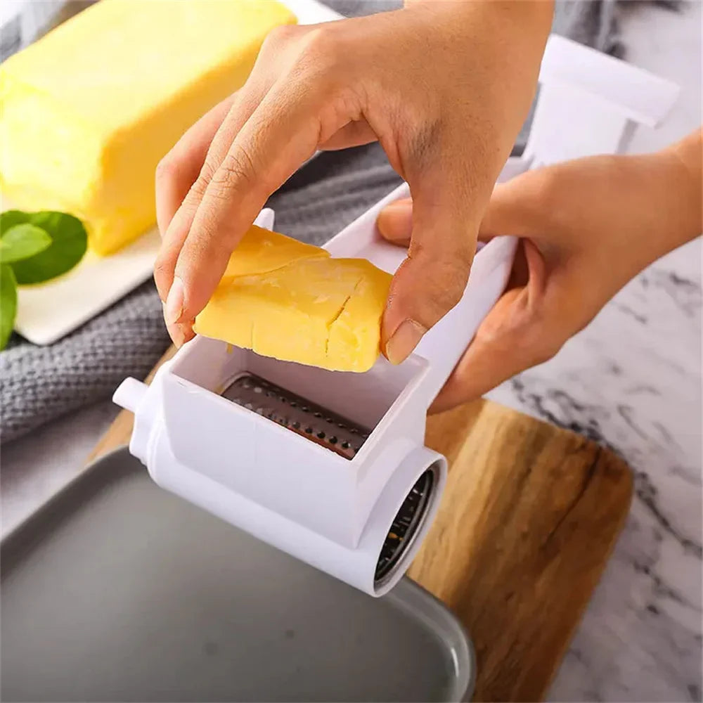 RollaGrate Cheese Grater | Manual Drum Grater with Crank | Stainless Steel & ABS | For Cheese, Nuts & Chocolate