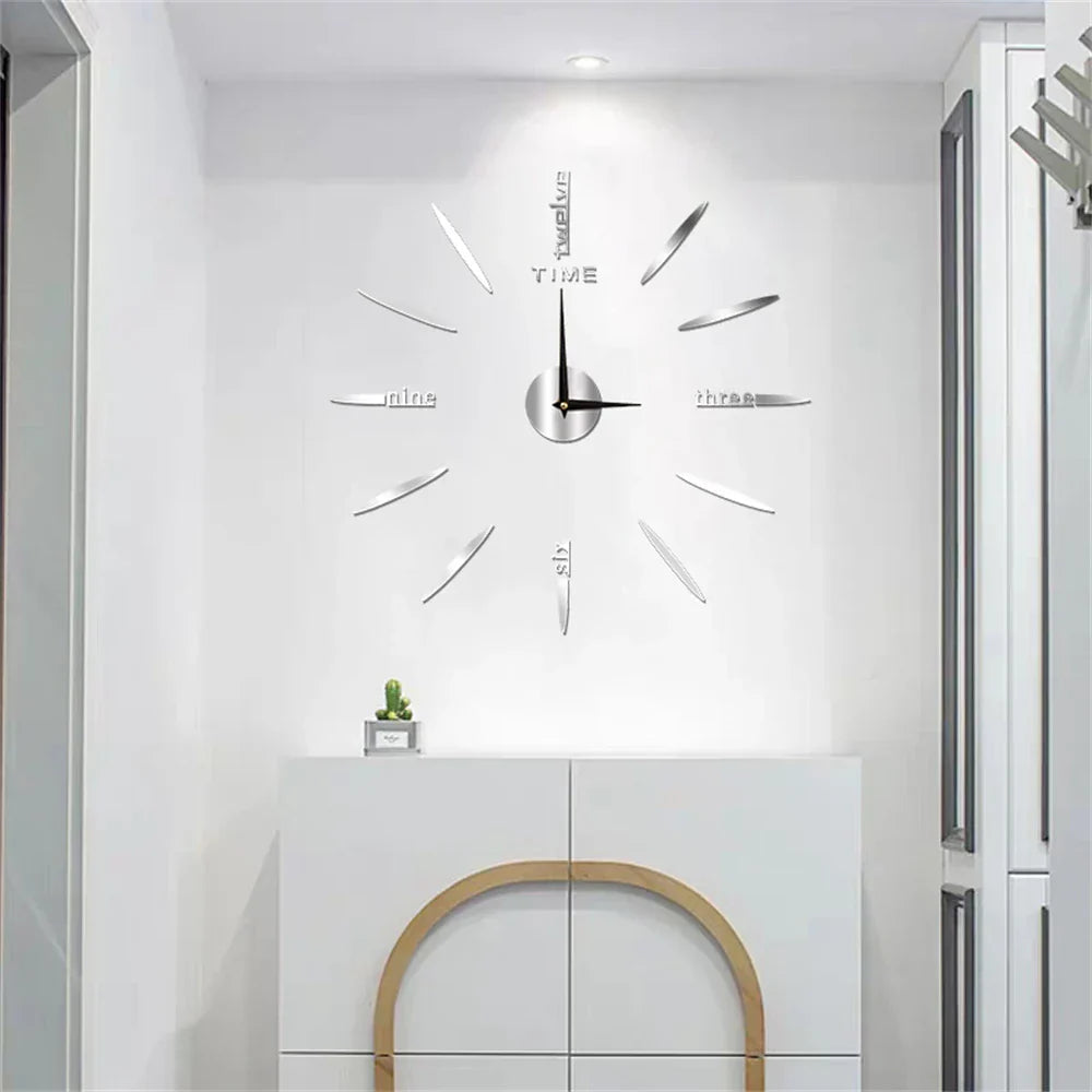 New large unique style acrylic wall clock