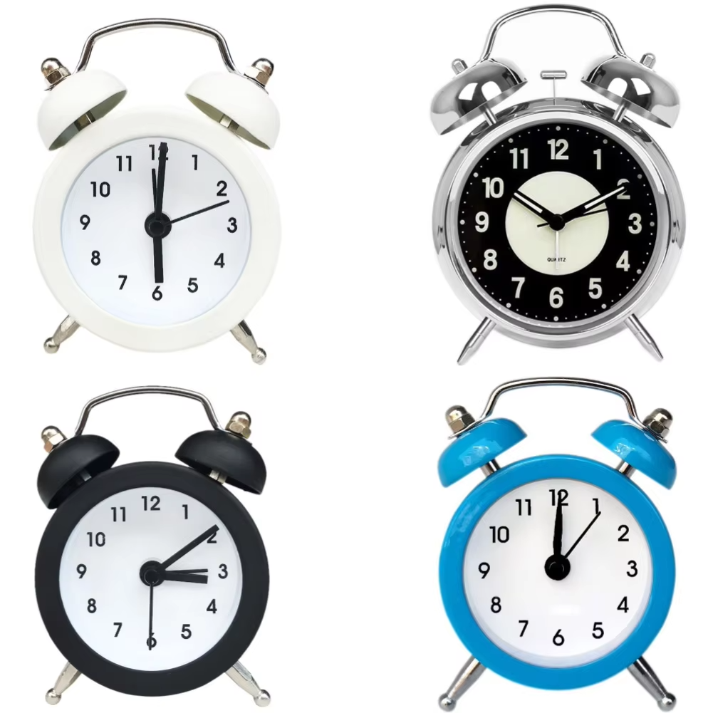 Cute Rabbit Ears Loud Twin Bell Alarm Clock for Heavy Sleepers