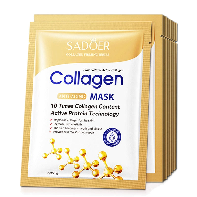 10 pieces collagen face mask