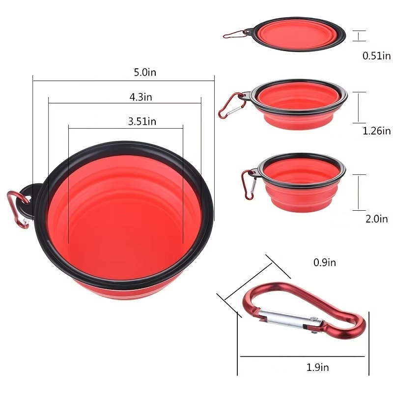 Collapsible Silicone Pet Bowl for Travel