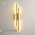 Modern LED Wall Lamp: Black/Gold Acrylic Room Decoration Light