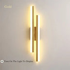 Modern LED Wall Lamp: Black/Gold Acrylic Room Decoration Light