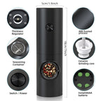 Electric automatic pepper and salt mill with LED light and adjustable grind - Perfect for the kitchen or the restaurant