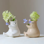 Bear with Flower Vase