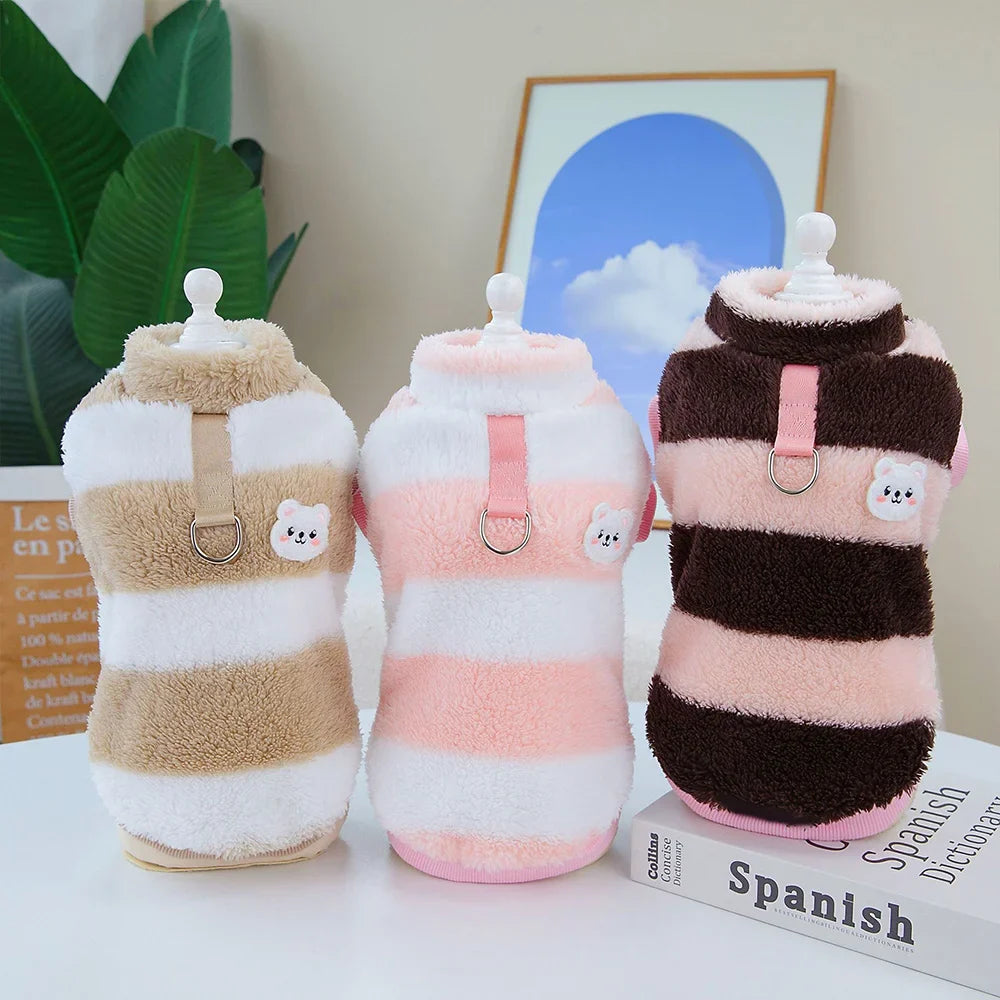 Warmer fleece dog sweater for small dogs