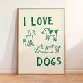 I Love Dogs Wall Art