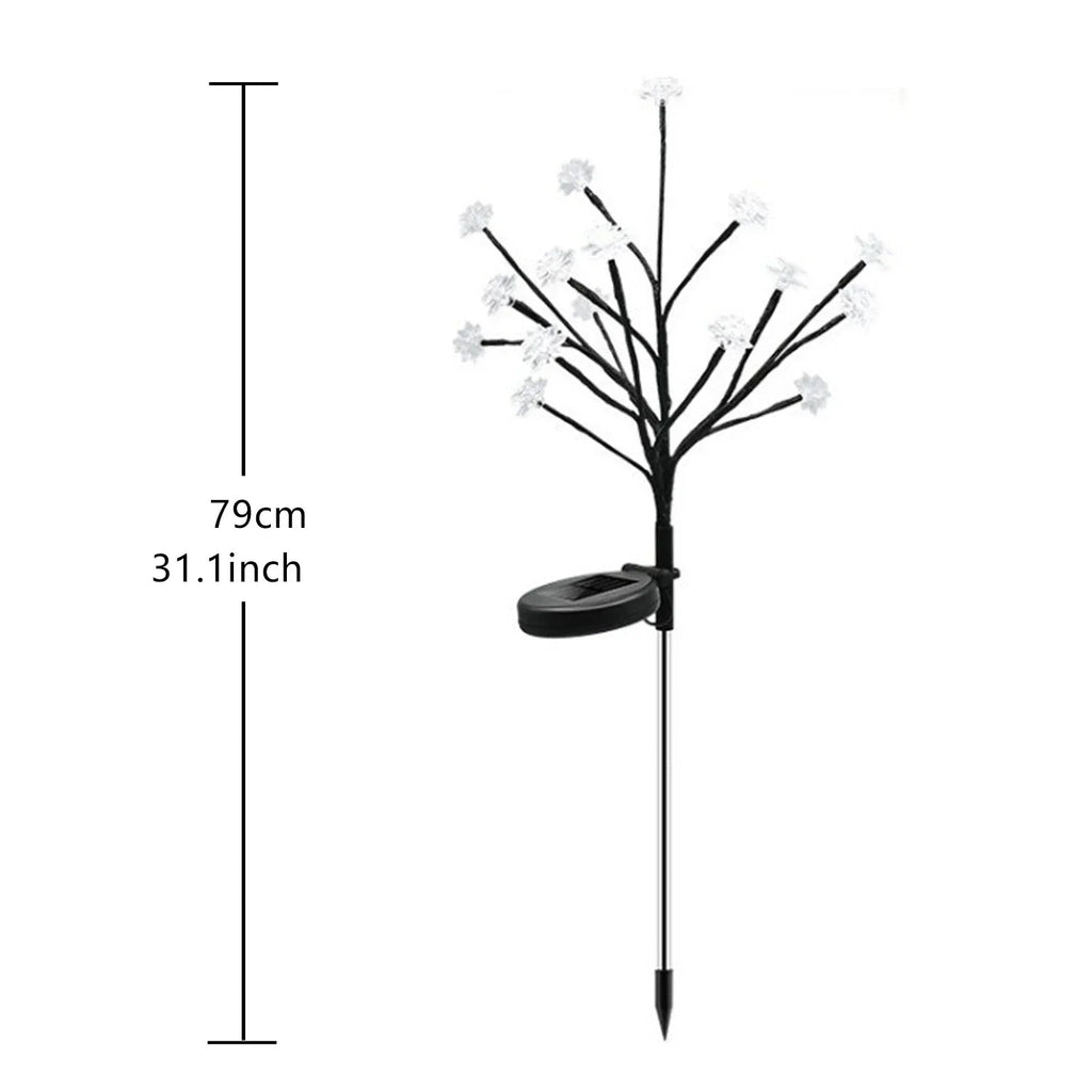 Sakura Tree Solar Flower Pathway Outdoor Lights