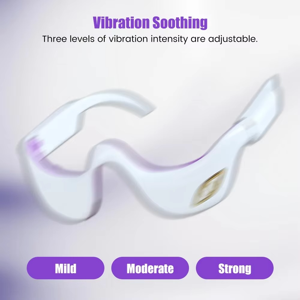 Under Eye Red Light Therapy Massager Glasses Microcurrent Eye Device for Dark Circles and Puffiness