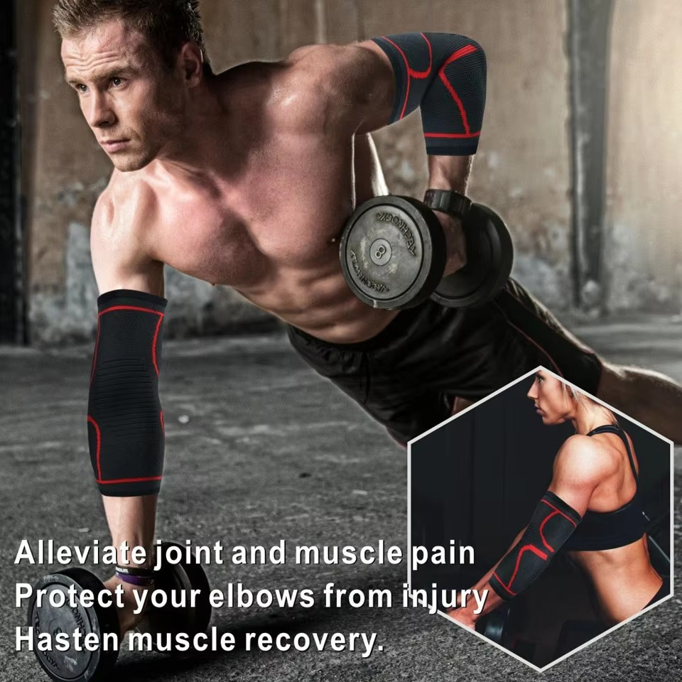 Adjustable Elastic Elbow Support Sleeve for Sports and Fitness
