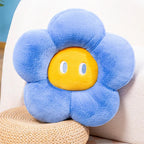 Fluffy Flower Cushion with Eyes