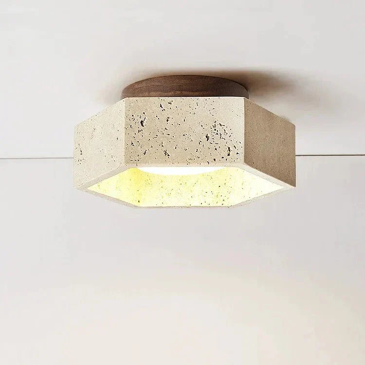 Wabi Sabi Travertine LED Ceiling Lamp