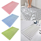 Extra-Porous TPE Non-Slip Shower Mat with Strong Suction, Anti-Mold, Machine Washable