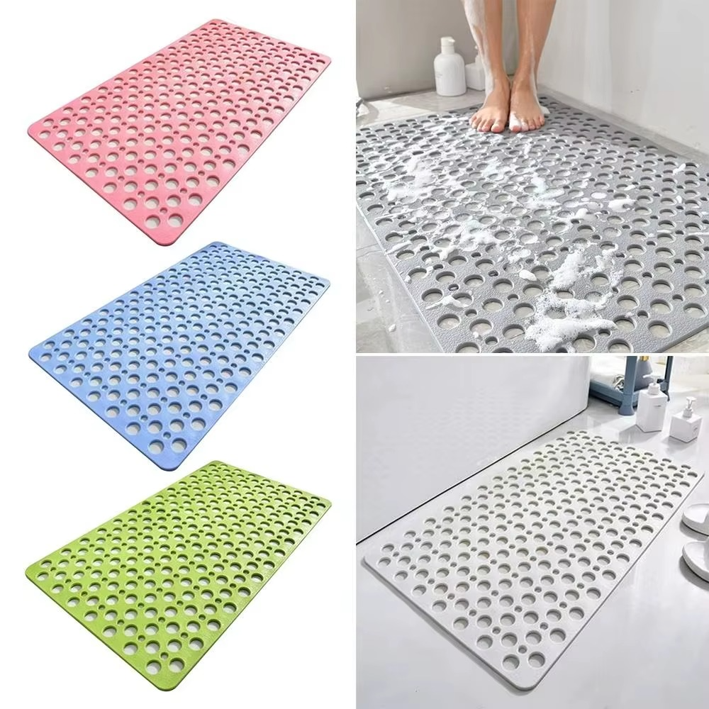 Extra-Porous TPE Non-Slip Shower Mat with Strong Suction, Anti-Mold, Machine Washable