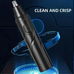 Men's Rechargeable USB Ear and Nose Hair Trimmer, Painless Facial and Eyebrow Groomer
