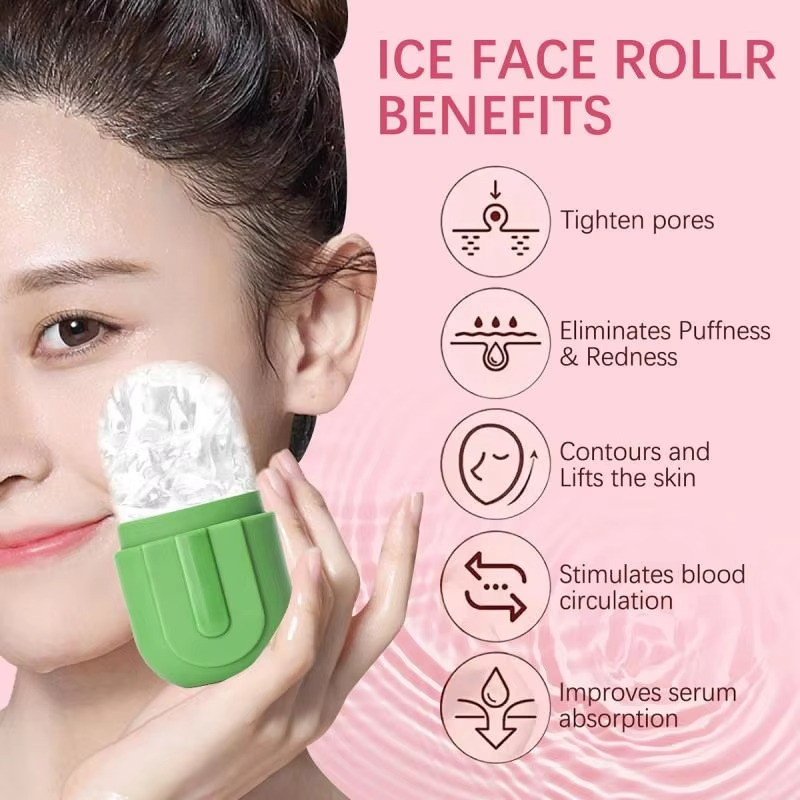 Facial Ice Roller Cold Compress and Beauty Massage Tool