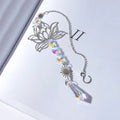 Solunara Crystal Wind Chime | Handmade Lotus Suncatcher | Glass & Metal | For Garden, Window & Balcony