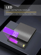 5 kg/0.1 g and 10 kg/1 g digital electronic kitchen scale, LCD display, fully waterproof stainless steel weighing tool for baking