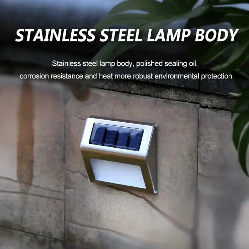 Lunettra Solar Step Light Stainless Steel | 3 LEDs | IP45 Waterproof | Eco-Friendly & Corrosion Resistant | For Garden, Fence & Wall