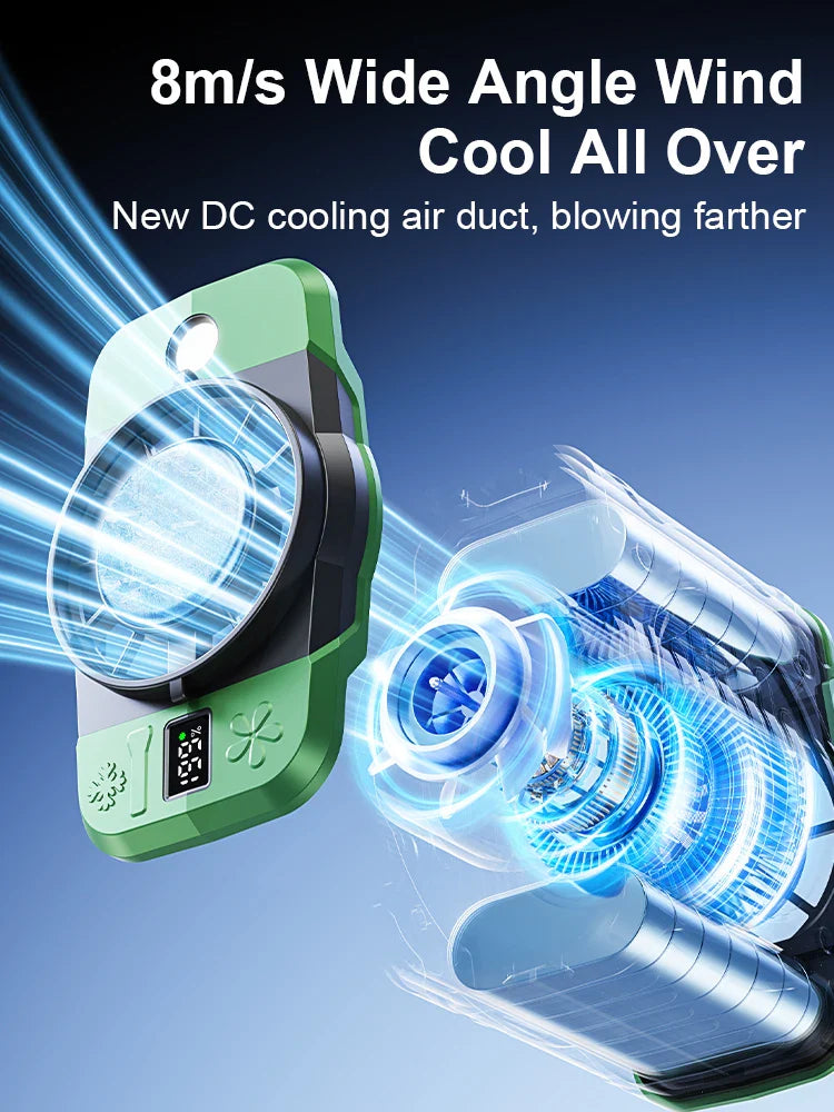 8000mAh Waist Clip Fan with Refrigeration & 199 Speed Settings – ChillMate