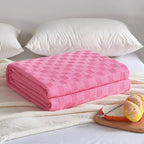 Cotton gauze blanket Aurelina | 100% cotton | Breathable & Skin-friendly | Perfect for sofa, bed & office