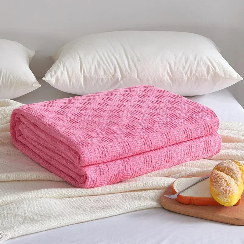 Cotton gauze blanket Aurelina | 100% cotton | Breathable & Skin-friendly | Perfect for sofa, bed & office
