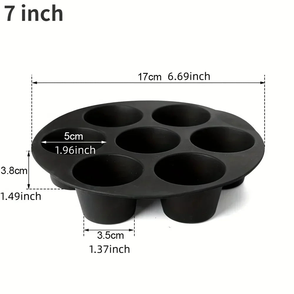 Silicone Muffin Pan for Air Fryer – Non-stick & Flexible for Muffins, Cupcakes & Snacks