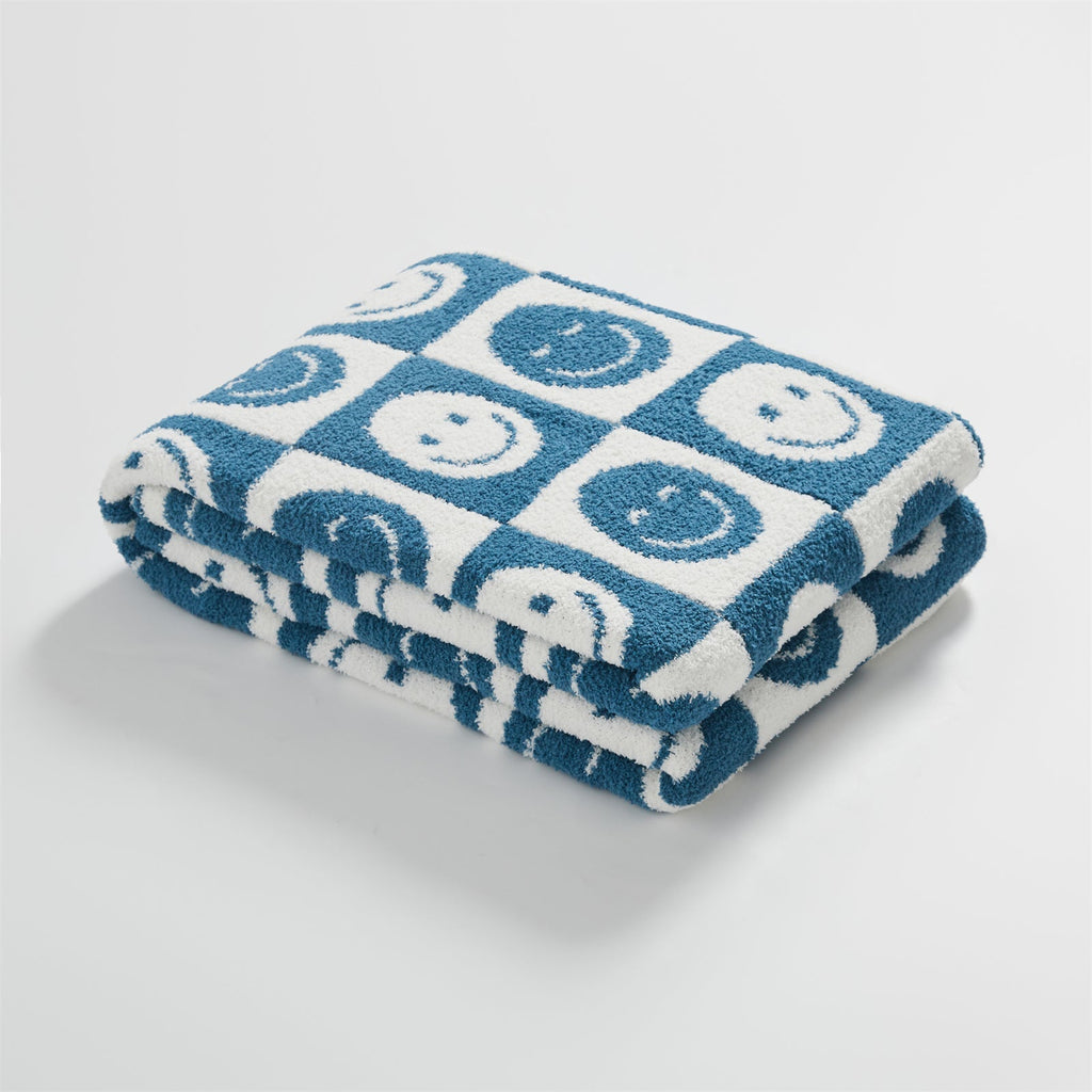 Smiley Checkered Blanket