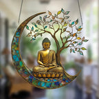 Acrylic Sun Catcher ZenLight | 2D Buddha Decor | Window & Home Accessory | Spiritual Room Design