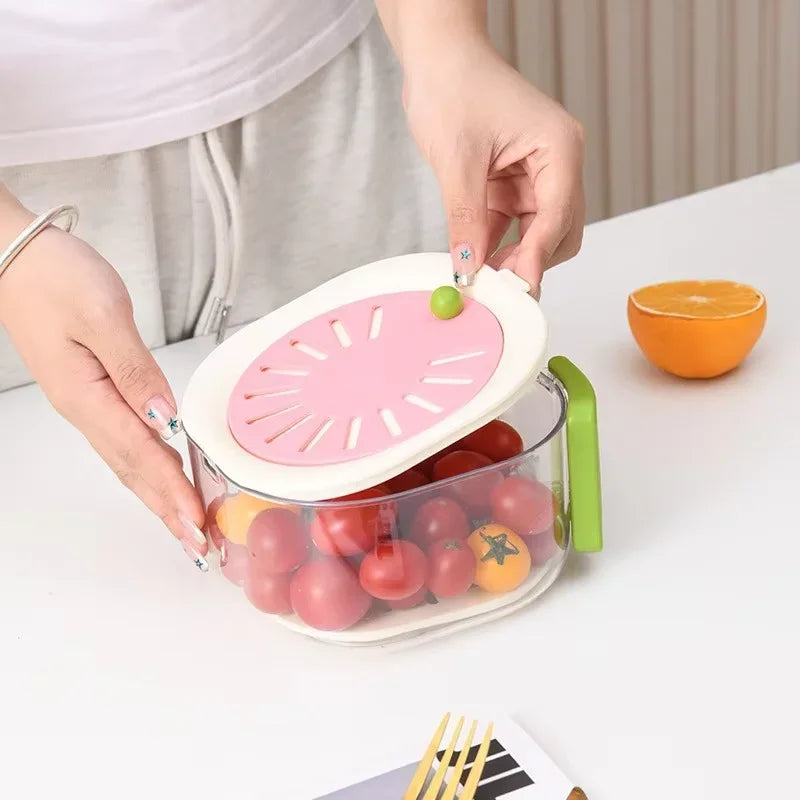 Dust-Proof Fruit Drainer Basket