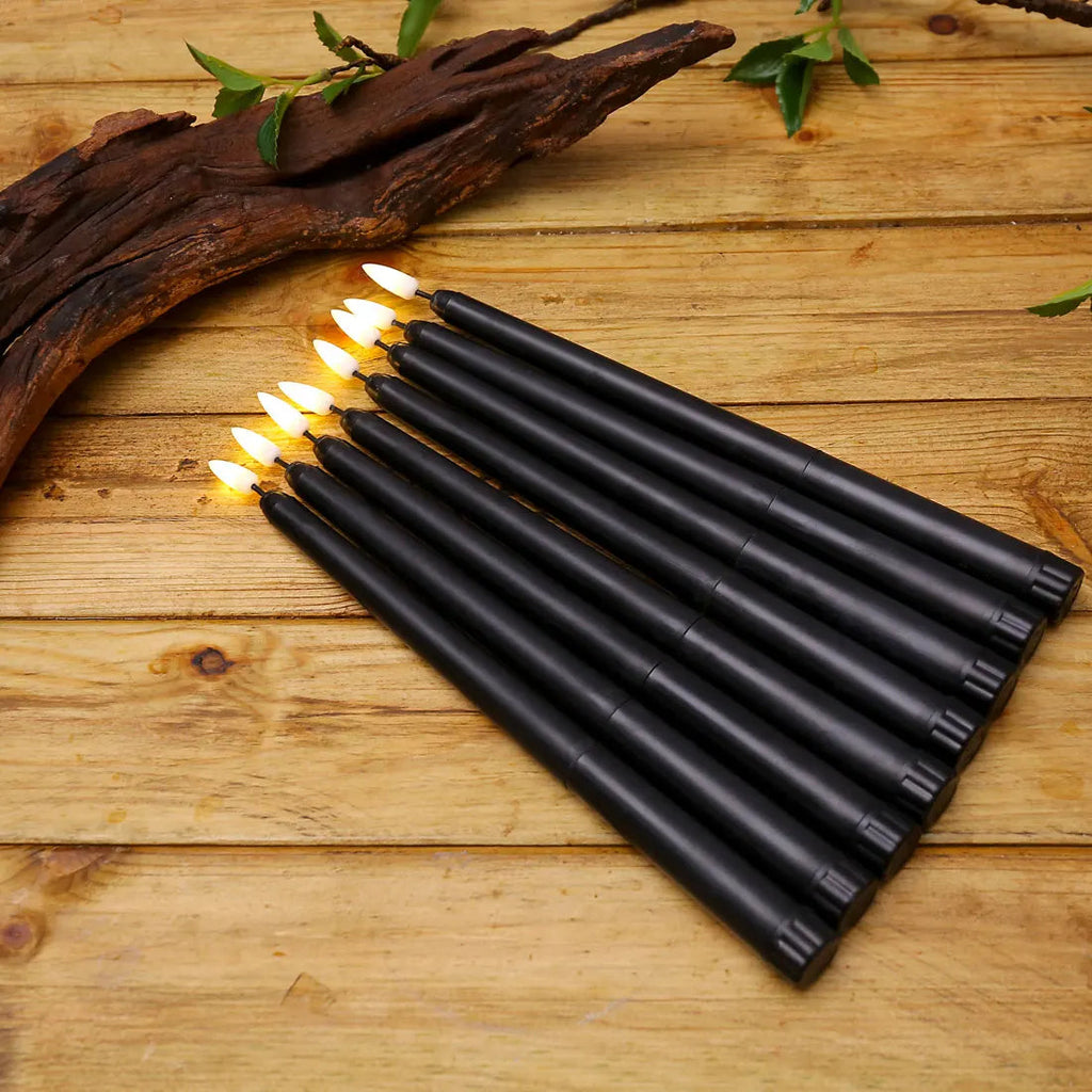 Black LED tealights without flame with remote control for an unforgettable atmosphere