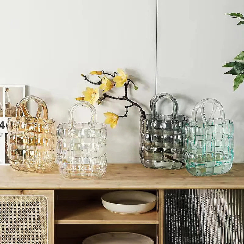 Glass Bag Vase