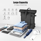 Expandable outdoor backpack with large volume & laptop compartment