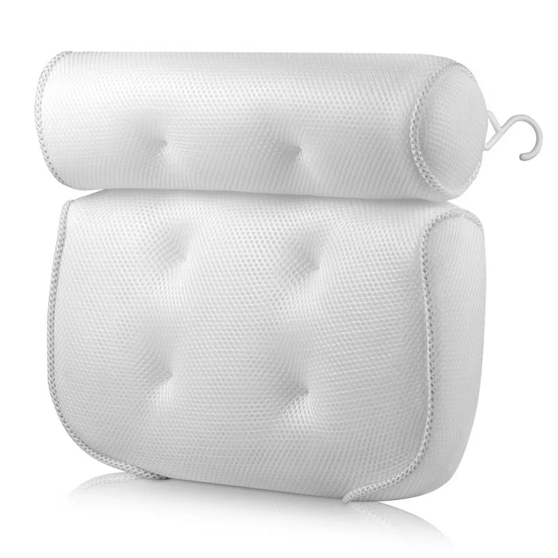 Luxury Bath Spa Pillow with Air Mesh Technology for Neck, Head, and Back Support