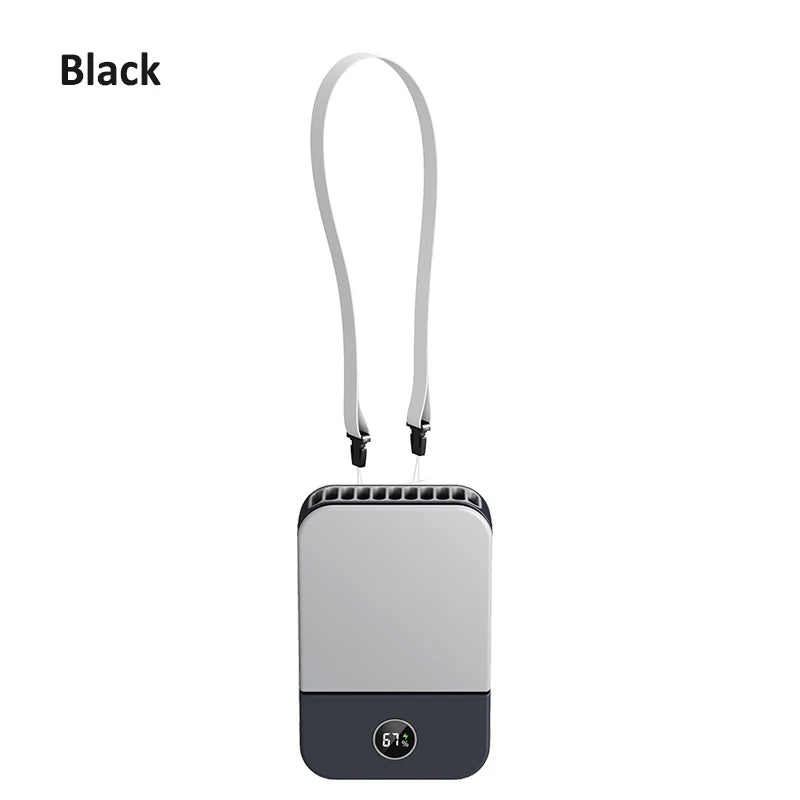 Ventixo AirGo Portable Mini Fan | 3-in-1 Neck & Waist Fan | 3 Speeds | Bladeless Design | USB-C Charging Function | 2000 mAh Battery