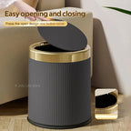 Modern rectangular waste bin | With lid & removable inner bin | For kitchen, bathroom & office
