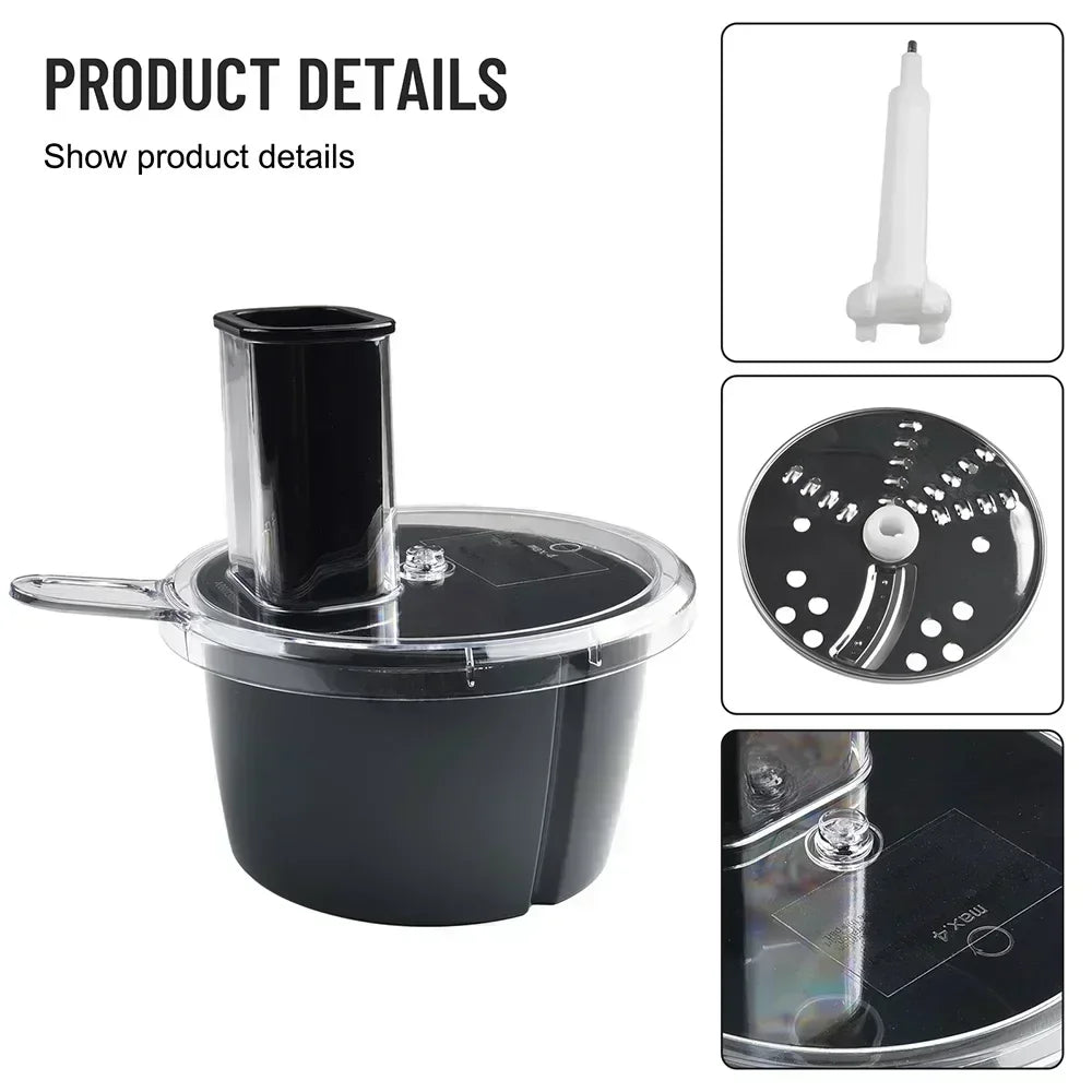 MixProTec Multifunctional Accessory Set for Thermomix TM5/TM6 | Cutting Disc, Container & Lid | Dishwasher Safe & Food Safe