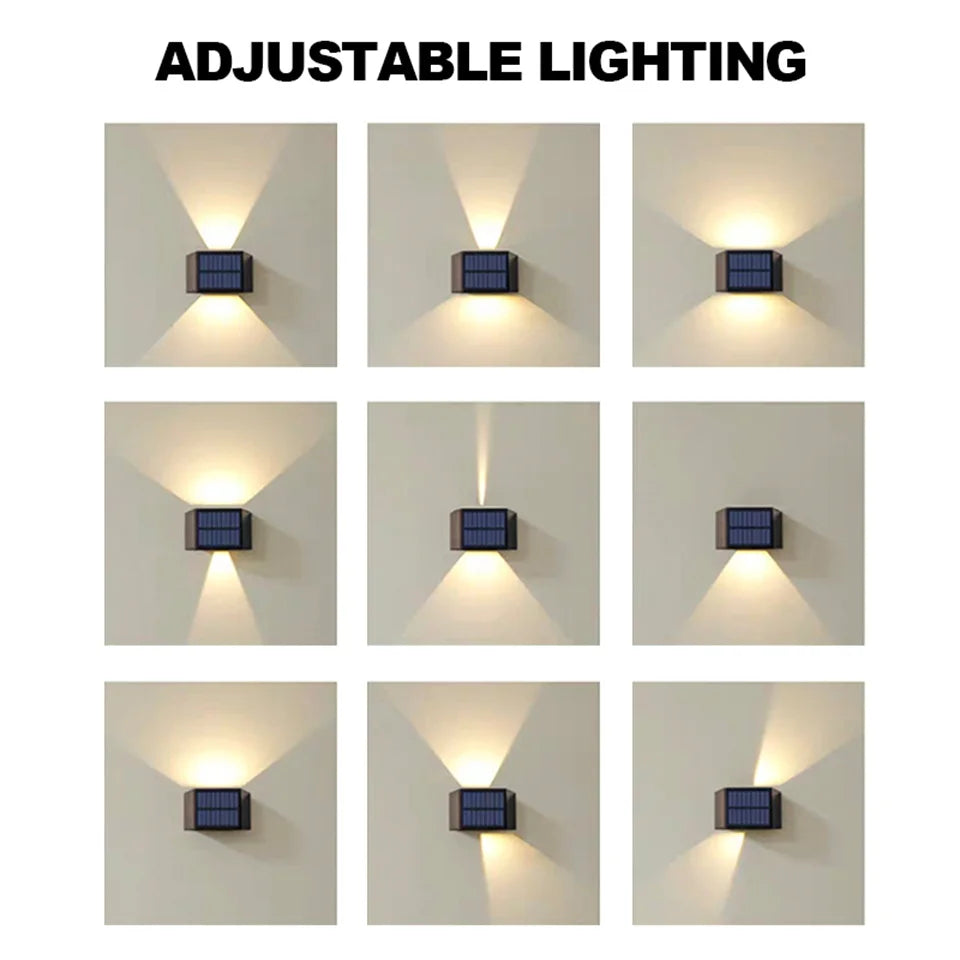 Solar Wall Light SolaraBeam Flex | Warm White | IP65 Waterproof | Adjustable Light Angle