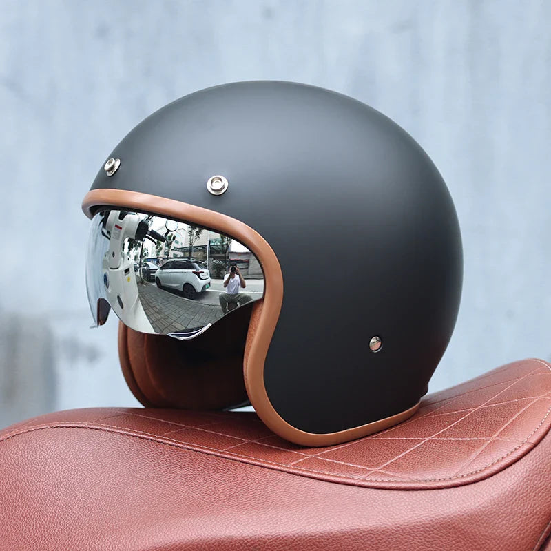 Retro Motorcycle Helmet 3/4 Open Face – Valor