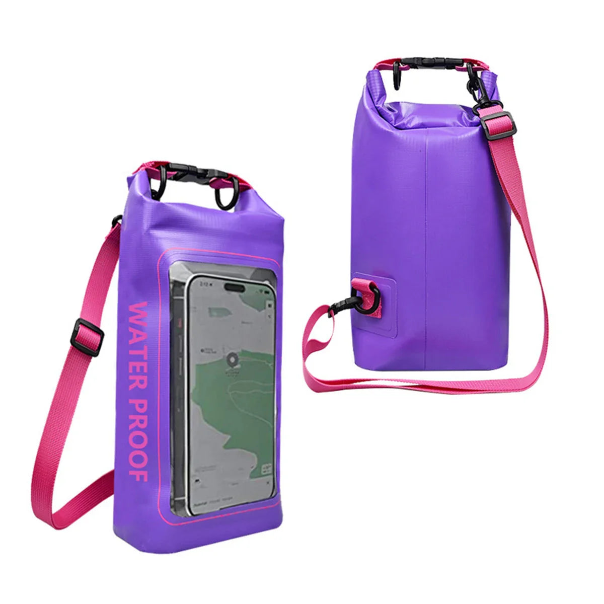 AquaVault Waterproof Dry Bag 2L | With Touchscreen Window | Outdoor Bag for Kayaking, Trekking & Water Sports