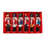 HoutPracht | Set of 6 Mini Nutcracker Ornaments