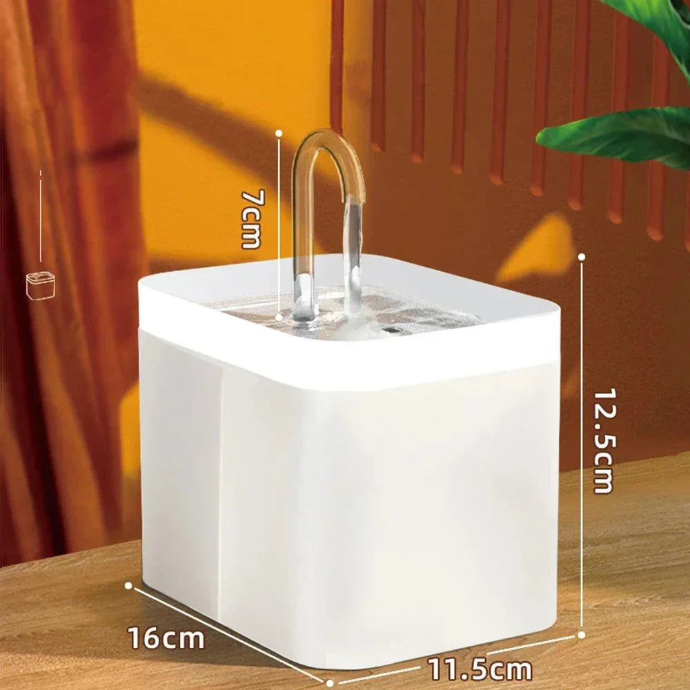Ultra-quiet Pet Water Fountain with Intelligent Filtration - 1.5 l Stainless Steel