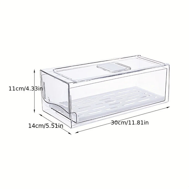 Frigova FreshSlide Refrigerator Storage Box | Drawer System for Meat, Eggs & Vegetables | Space-saving & Fresh-keeping