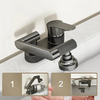Two-Hole Bathroom Faucet with 360-Degree Swivel Spout
