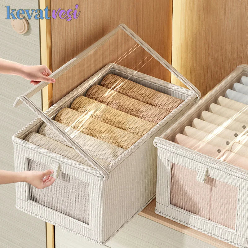 Neatvero Storage Box | Foldable & Washable | Breathable & Stable | For Socks & Underwear