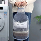 HangFold Laundry Basket | Wall-mounted & Foldable | Breathable & Portable | 30×18×40 cm