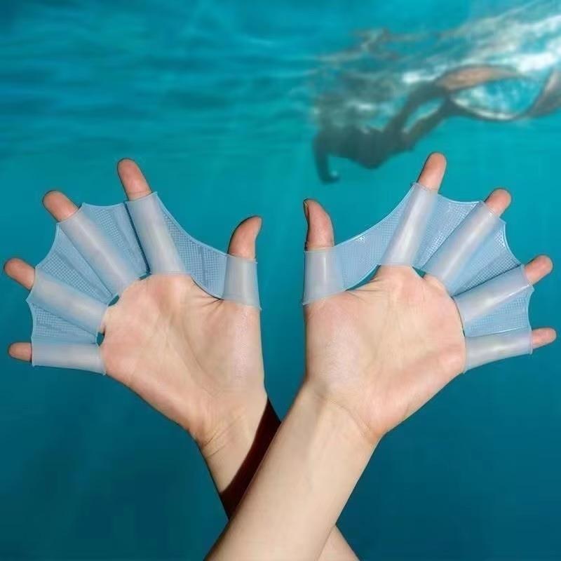 Premium Silicone Swim Training Hand Paddles for Adults and Kids