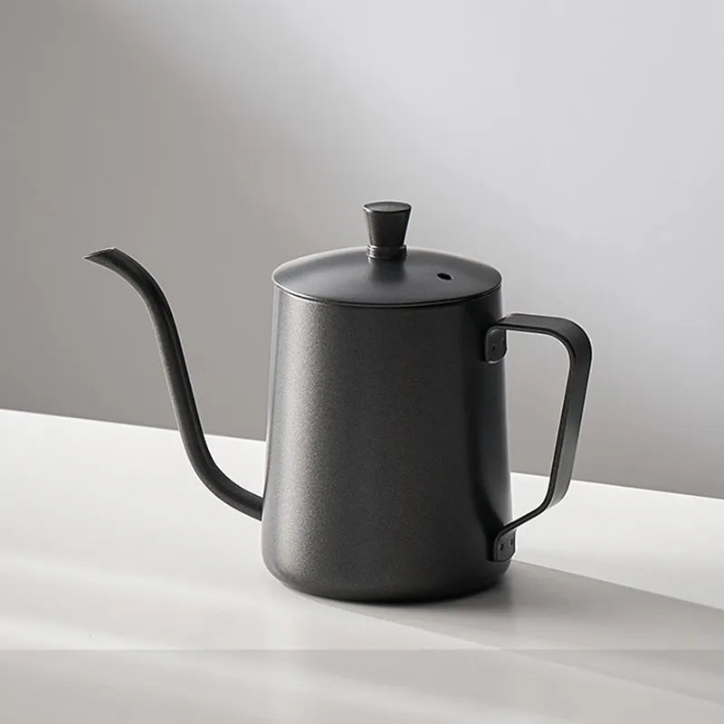 GIANXI Hand Punch Coffee Pot With Lid Drip Swan Neck Spout Coffee Water Kettle Long Opening Coffee Machine Coffee Accessories