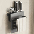 ChefSpace Wall-mounted Knife Holder with Cutting Board Storage – Stainless Steel